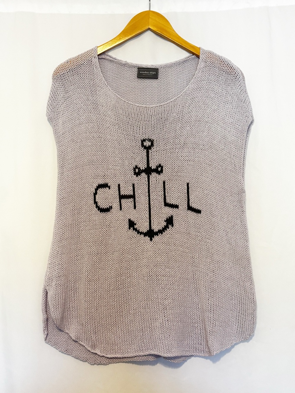 Wooden Ships Chill Anchor Knit Oversized Sweater size Small Medium